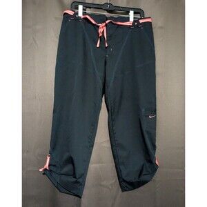 Nike Black Capri Activewear Pants Womens Size L 12-14 Athleisure